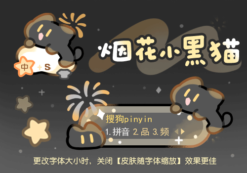 烟花小黑猫
